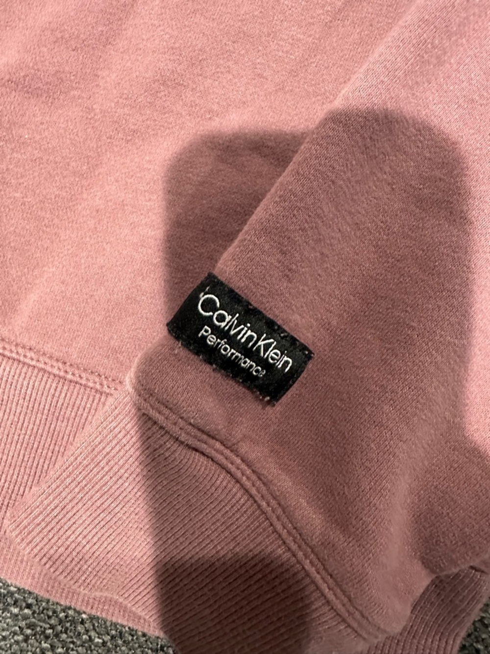 Calvin Klein Mauve Performance Logo Sweatshirt - Picture 3 of 5